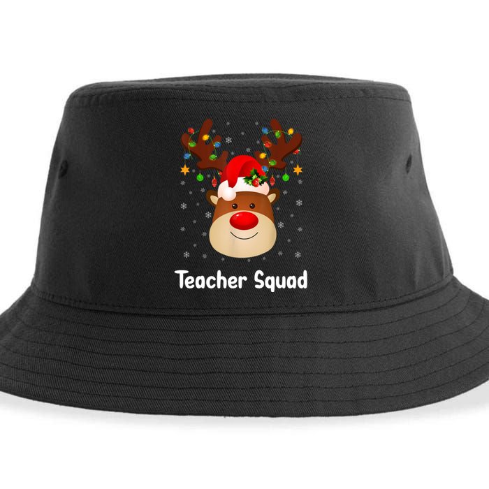 Teacher Squad Reindeer Sustainable Bucket Hat