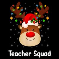 Teacher Squad Reindeer Button