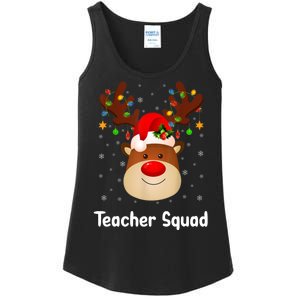 Teacher Squad Reindeer Ladies Essential Tank