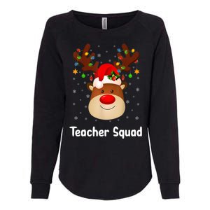 Teacher Squad Reindeer Womens California Wash Sweatshirt