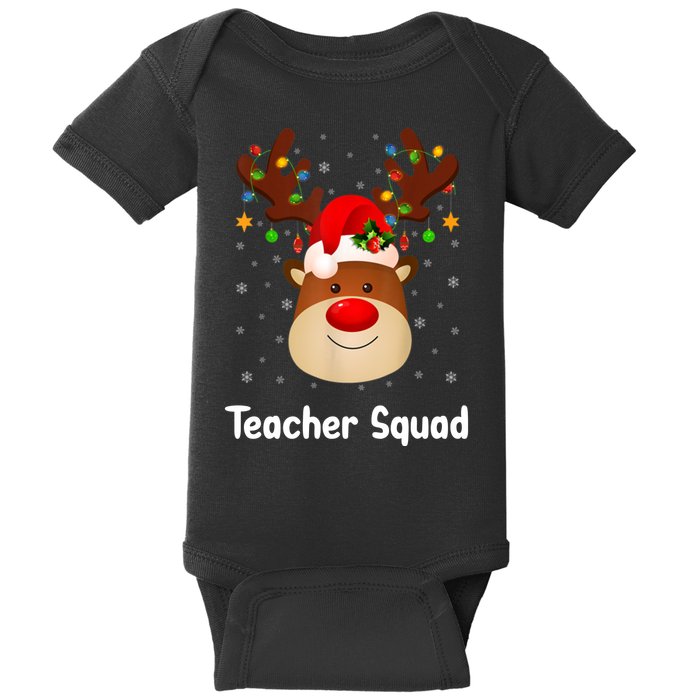 Teacher Squad Reindeer Baby Bodysuit