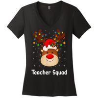 Teacher Squad Reindeer Women's V-Neck T-Shirt