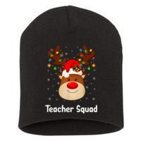 Teacher Squad Reindeer Short Acrylic Beanie