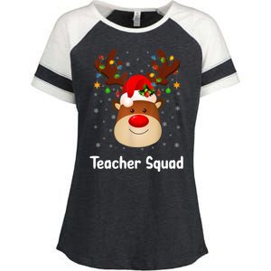 Teacher Squad Reindeer Enza Ladies Jersey Colorblock Tee