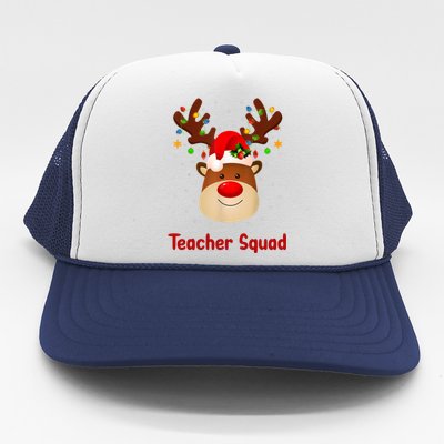 Teacher Squad Reindeer Trucker Hat