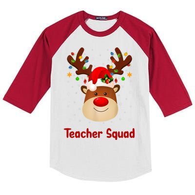 Teacher Squad Reindeer Kids Colorblock Raglan Jersey