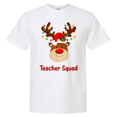 Teacher Squad Reindeer Garment-Dyed Heavyweight T-Shirt