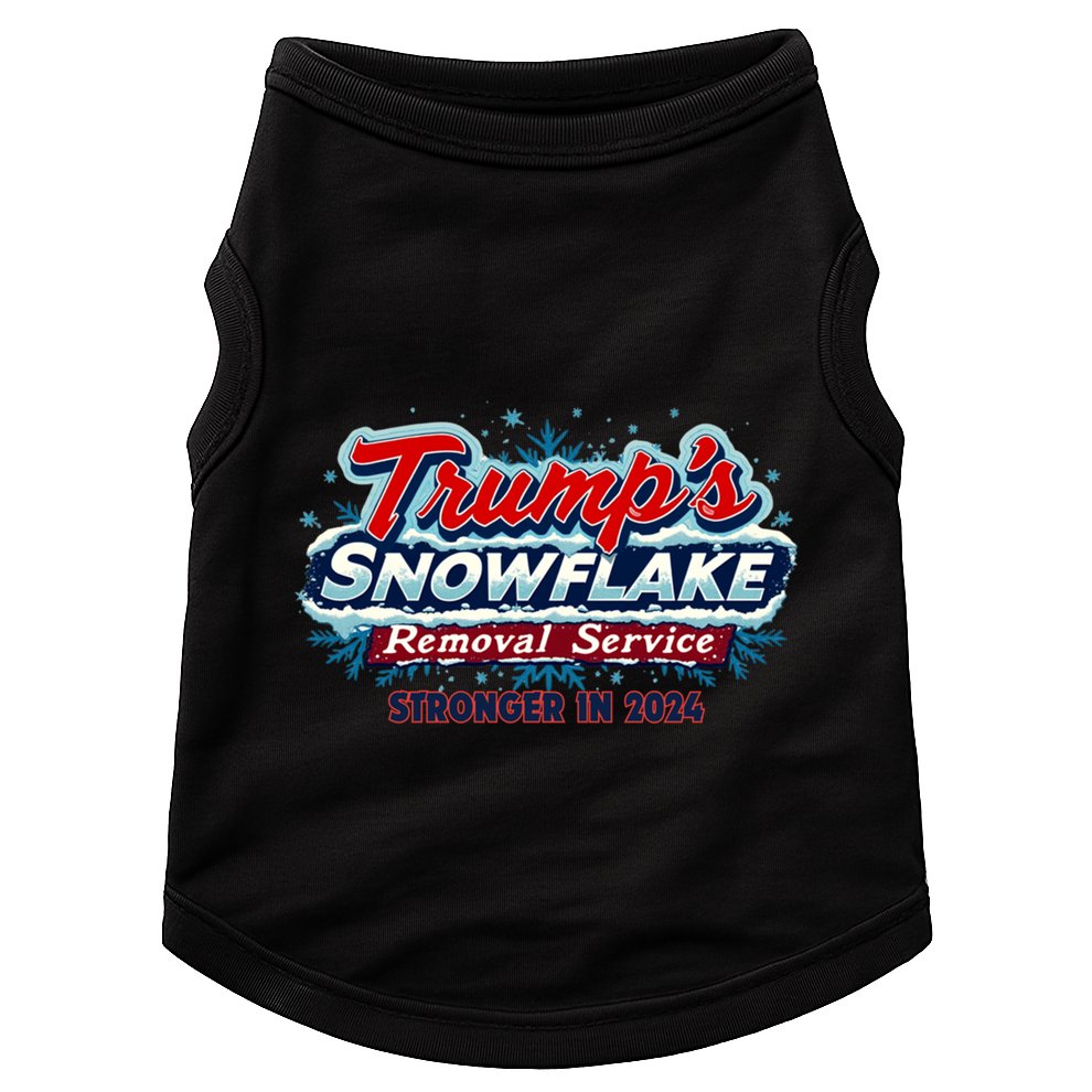 Trump Snowflake Removal Funny Donald Trump Snow Plow Driver Cute Gift Doggie Tank