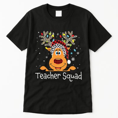 Teacher Squad Reindeer Funny Teacher Christmas Xmas Tall T-Shirt