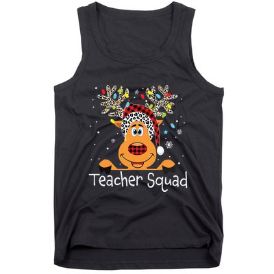 Teacher Squad Reindeer Funny Teacher Christmas Xmas Tank Top