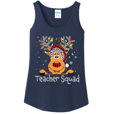 Teacher Squad Reindeer Funny Teacher Christmas Xmas Ladies Essential Tank