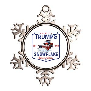 TrumpS Snowflake Removal Service Funny Trump 2024 Metallic Star Ornament