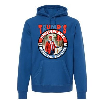 Trump Snowflake Removal Service Funny President Election Great Gift Premium Hoodie