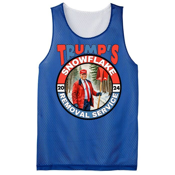 Trump Snowflake Removal Service Funny President Election Great Gift Mesh Reversible Basketball Jersey Tank