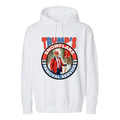 Trump Snowflake Removal Service Funny President Election Great Gift Garment-Dyed Fleece Hoodie