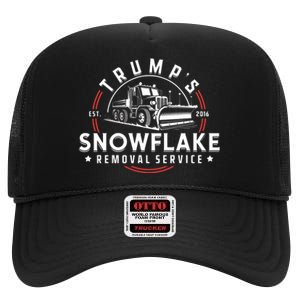 TrumpS Snowflake Removal Service Funny Trump 2024 Meme High Crown Mesh Back Trucker Hat