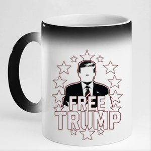 Trump Support Republican Gift I Stand With Trump 11oz Black Color Changing Mug