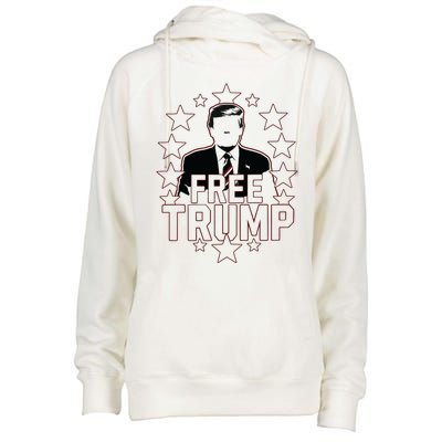 Trump Support Republican Gift I Stand With Trump Womens Funnel Neck Pullover Hood