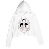 Trump Support Republican Gift I Stand With Trump Crop Fleece Hoodie