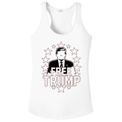 Trump Support Republican Gift I Stand With Trump Ladies PosiCharge Competitor Racerback Tank