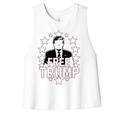 Trump Support Republican Gift I Stand With Trump Women's Racerback Cropped Tank