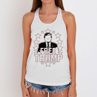 Trump Support Republican Gift I Stand With Trump Women's Knotted Racerback Tank