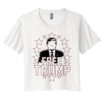 Trump Support Republican Gift I Stand With Trump Women's Crop Top Tee