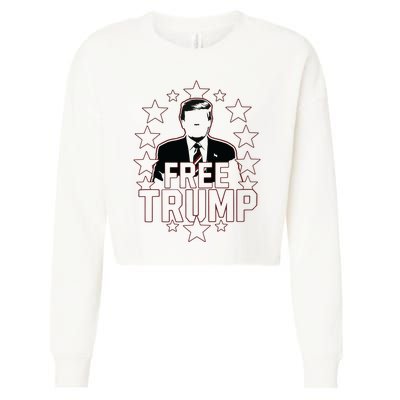 Trump Support Republican Gift I Stand With Trump Cropped Pullover Crew