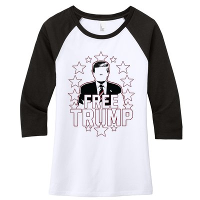 Trump Support Republican Gift I Stand With Trump Women's Tri-Blend 3/4-Sleeve Raglan Shirt