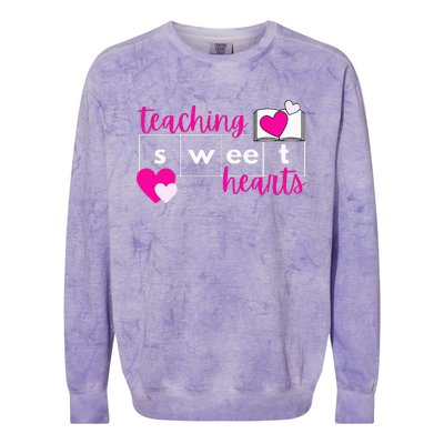 Teaching Sweethearts Reading Teacher Science Of Reading Colorblast Crewneck Sweatshirt