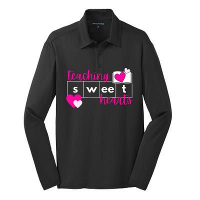 Teaching Sweethearts Reading Teacher Science Of Reading Silk Touch Performance Long Sleeve Polo