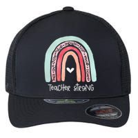 Teacher Strong Rainbow Teacher Life Flexfit Unipanel Trucker Cap