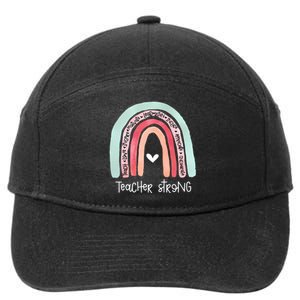 Teacher Strong Rainbow Teacher Life 7-Panel Snapback Hat