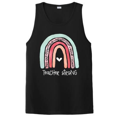 Teacher Strong Rainbow Teacher Life PosiCharge Competitor Tank