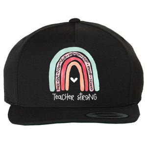 Teacher Strong Rainbow Teacher Life Wool Snapback Cap