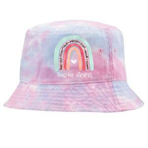 Teacher Strong Rainbow Teacher Life Tie-Dyed Bucket Hat