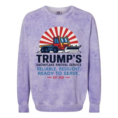 TrumpS Snowflake Rmoval Service Funny Donald Trump 2024 Colorblast Crewneck Sweatshirt