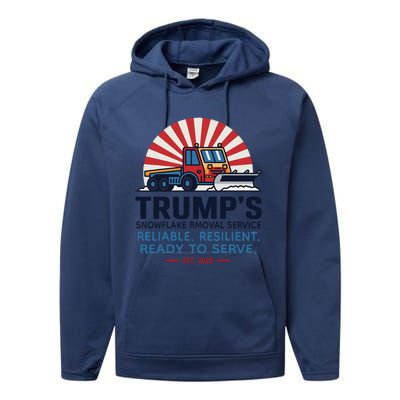 TrumpS Snowflake Rmoval Service Funny Donald Trump 2024 Performance Fleece Hoodie