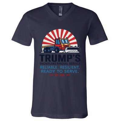 TrumpS Snowflake Rmoval Service Funny Donald Trump 2024 V-Neck T-Shirt