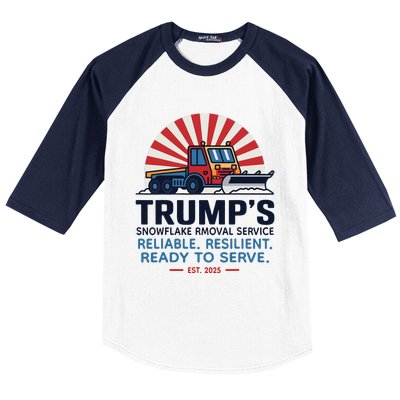 TrumpS Snowflake Rmoval Service Funny Donald Trump 2024 Baseball Sleeve Shirt