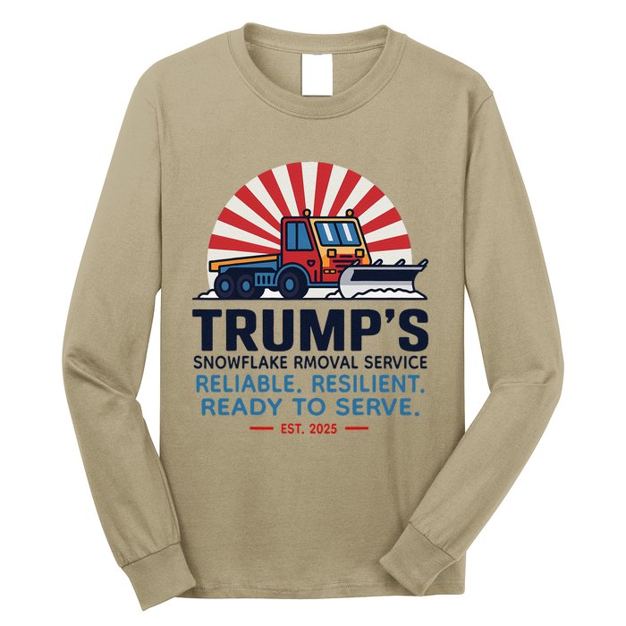 TrumpS Snowflake Rmoval Service Funny Donald Trump 2024 Long Sleeve Shirt