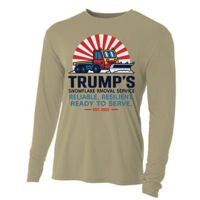 TrumpS Snowflake Rmoval Service Funny Donald Trump 2024 Cooling Performance Long Sleeve Crew