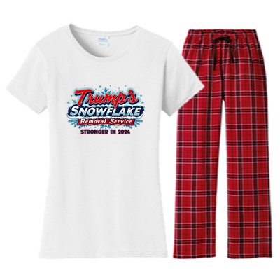 Trump Snowflake Removal Service 2024 Women's Flannel Pajama Set