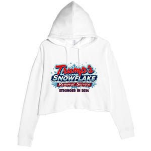 Trump Snowflake Removal Service 2024 Crop Fleece Hoodie