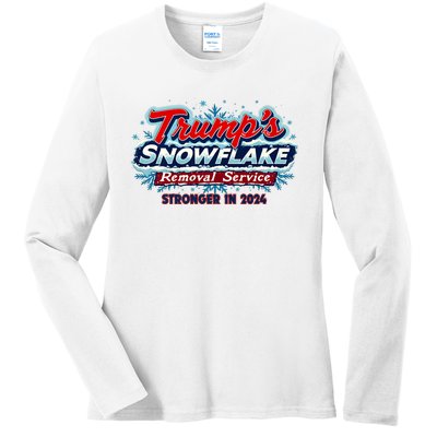 Trump Snowflake Removal Service 2024 Ladies Long Sleeve Shirt