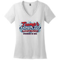 Trump Snowflake Removal Service 2024 Women's V-Neck T-Shirt