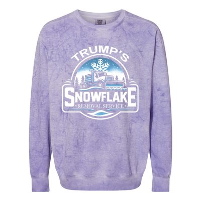 Trump Snowflake Removal Service Satire Gift Colorblast Crewneck Sweatshirt