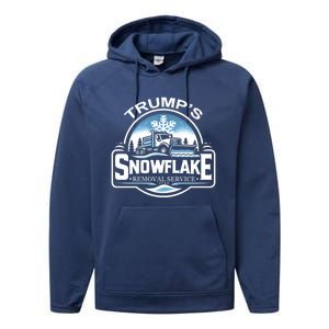 Trump Snowflake Removal Service Satire Gift Performance Fleece Hoodie