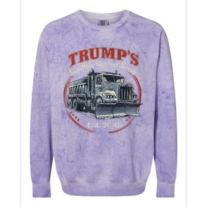 TrumpS Snowflake Removal Service Funny Trump Colorblast Crewneck Sweatshirt