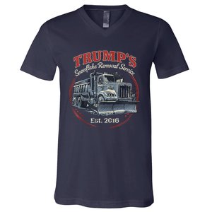 TrumpS Snowflake Removal Service Funny Trump V-Neck T-Shirt